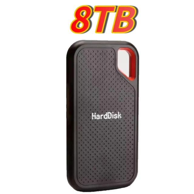Disco rígido externo robusto à prova de choque de 1 TB, USB 3.1 Tipo-C, alta velocidade, unidade de estado sólido externa de 2 TB, 4 TB, para laptop e PC