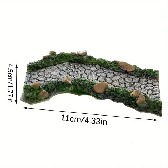 Caminho de Pedra Miniatura Artificial Curvado 1pc