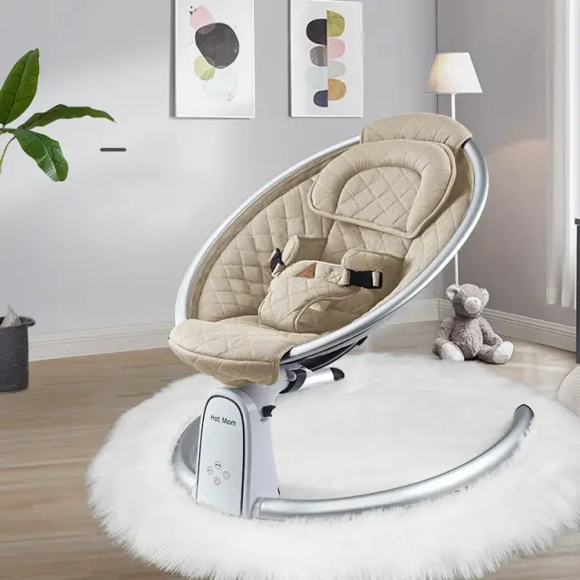 Cadeira de Balanço Elétrica para Bebês Recém-Nascidos - Conforto Musical Ajustável