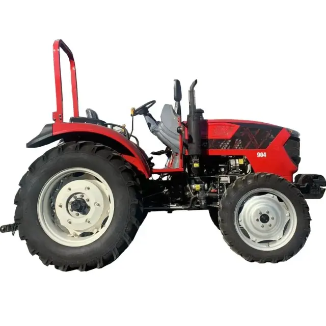 Trator Agrícola 90hp 4x4 Multifuncional para Serviço Pesado com Colheitadeira de Arroz