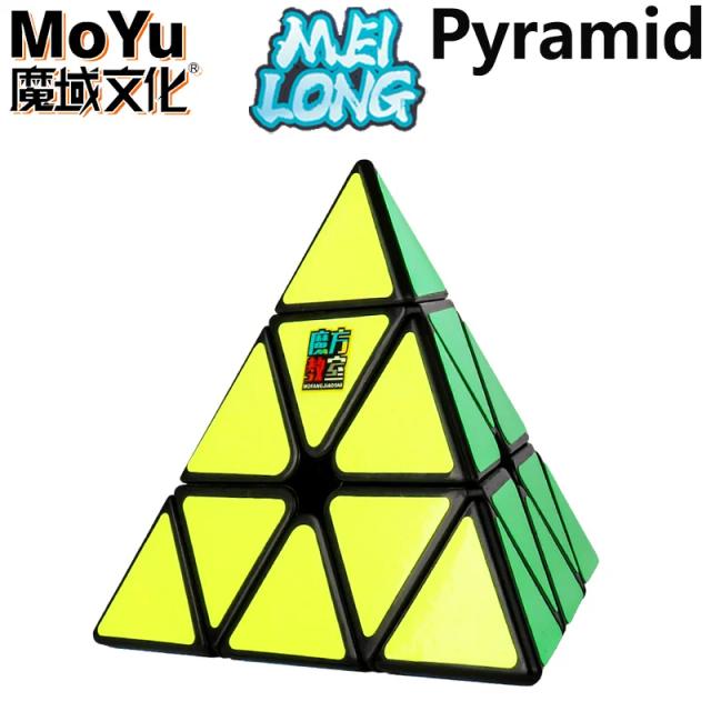 Moyu Mleilong Cubo Mágico Pirâmide 3x3x3 Velocidade Profissional 3 Peças