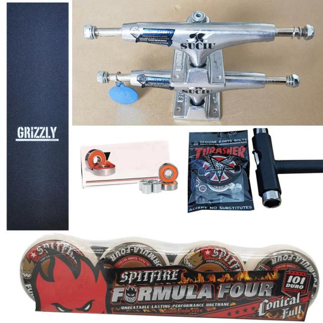 Caminhões THUNDER 5.25" Roda SPITFIRE Forged 99D/101D Rolamentos Aço Cromado Fita Adesiva