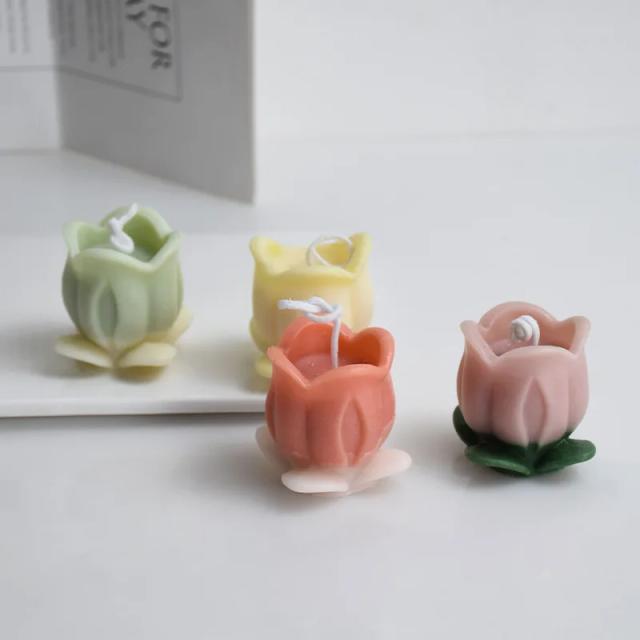 Molde de Silicone para Velas em Forma de Tulipa 3D: Perfeito para Decoração Floral em Casa