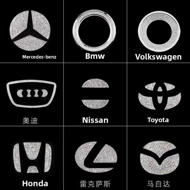 Adesivo Volante Carro Cristal Diamante para Changan, VW, Mercedes, BMW, Audi