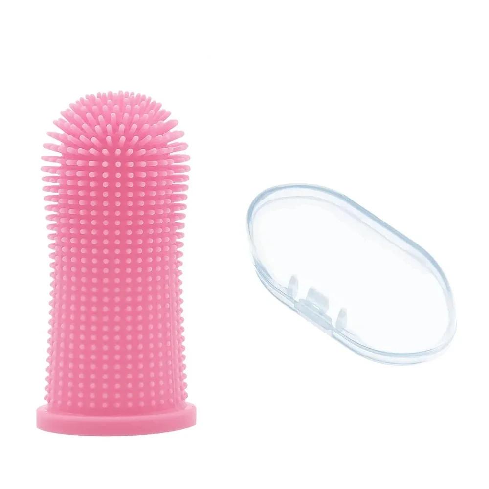 Escova de dentes super macia para animais de estimação, Produtos de limpeza para gatos e cães, Cerdas De Silicone - Image 1