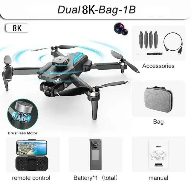 SG109 Pro Drone Profissional 8K HD 5G WiFi GPS