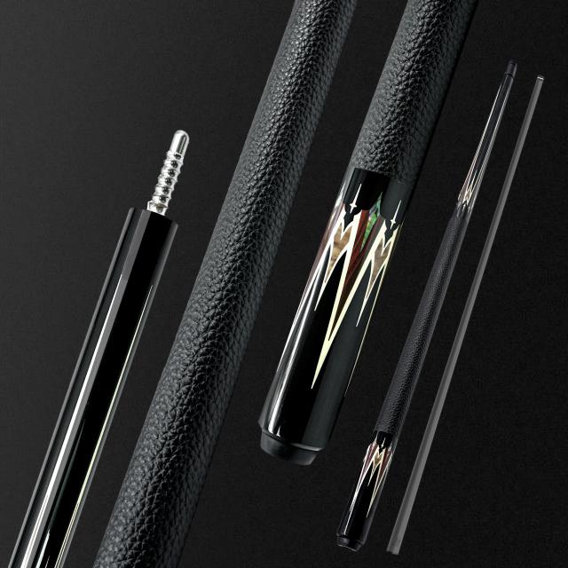 Bizu Taco de Bilhar Fibra de Carbono 3/8*8 Ponta 12.5mm Eixo Tecnologia Preta