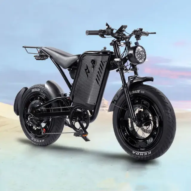 Bicicleta Elétrica Retrô Fat Tire Off-Road Mountain Bike Lítio
