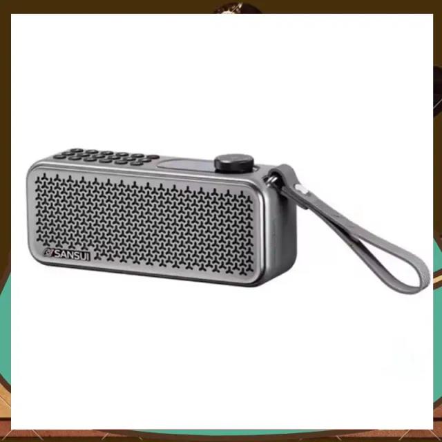 SANSUI F60 Rádio FM Bluetooth Portátil 6 Horas de Bateria Cinza
