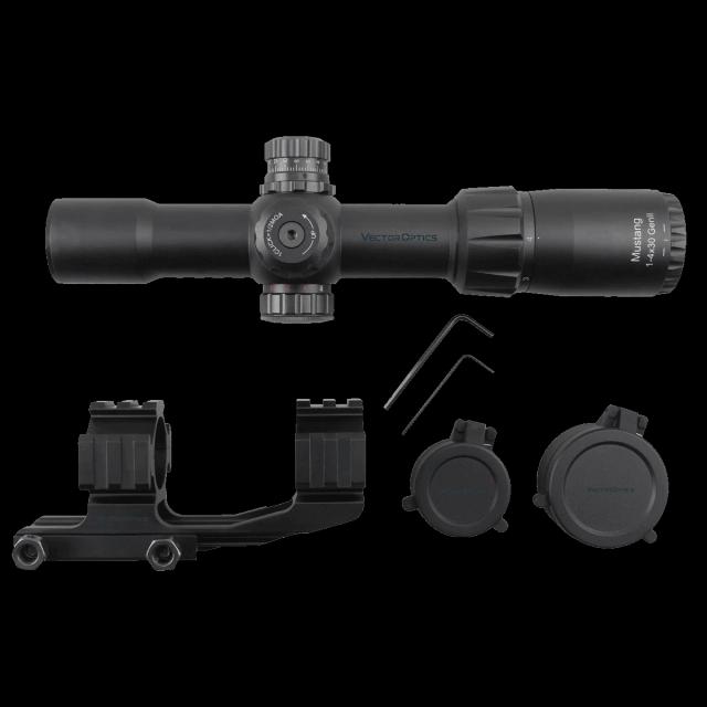 Óptica vetorial lpvo 1-4x30 sfp riflescope caça óptica colimador airsoft acessórios ipx4 30mm monotubo