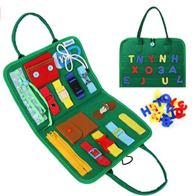 Placa Ocupada Montessori Brinquedo Sensorial Dobrável 1 unidade