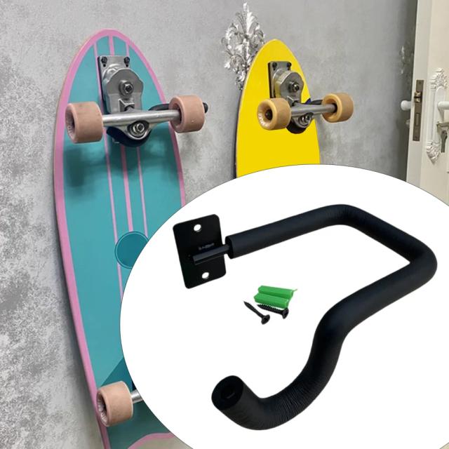 Suporte de Parede para Skate e Longboard Resistente de Aço 1 Unidade