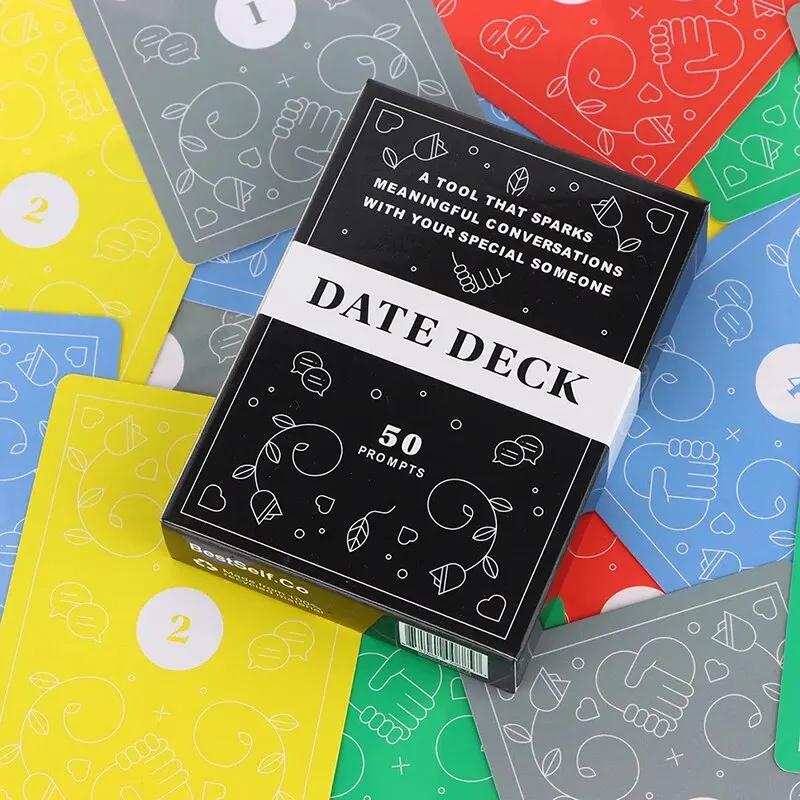 Baralho de data emocionante para casais, 50 peças, festa de intimidade, entretenimento engraçado romântico, beber cartas de jogo de tabuleiro significativas, presente noturno - Image 1