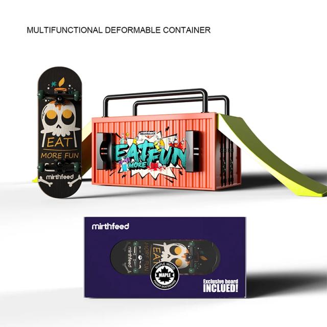 Mini Skate de Dedo Profissional com Rampa e Rolamentos - Kit Completo para Adultos e Crianças