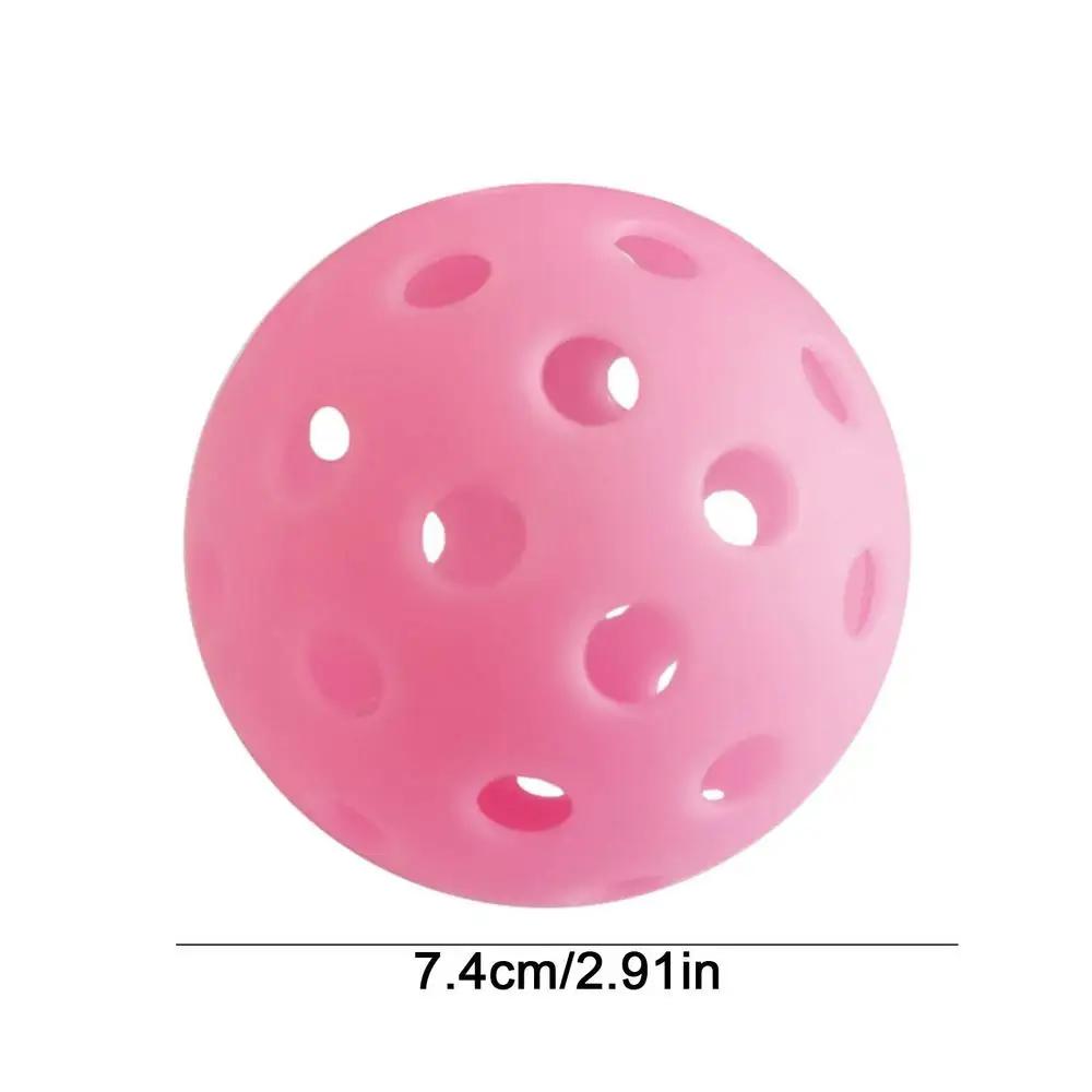Pickleball luminoso para competição ao ar livre, bola verde durável, luz da noite, brilhante no escuro, 74mm, 40 buracos - Image 1