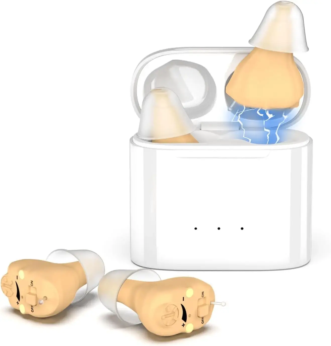 Aparelho auditivo recarregável, mini alto-falante sem fio, fone de ouvido invisível para idosos - Image 1