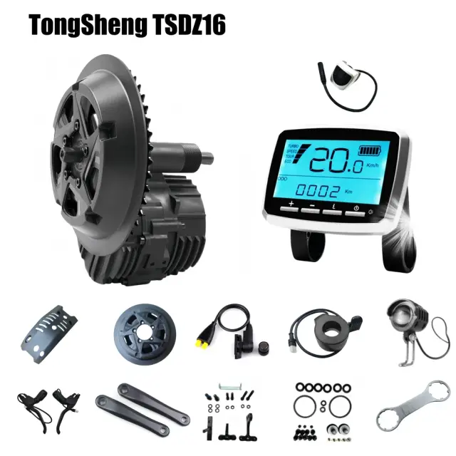 Tongsheng TSDZ16 48V 1000W Kit de Conversão E-bike Motor Central LCD VLCD5