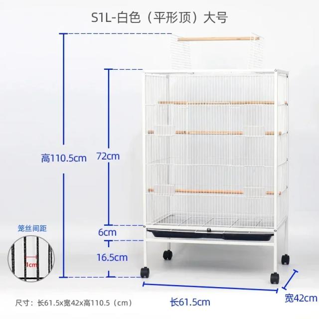 Gaiola Espetacular de Metal com Suporte de Madeira para Conures, Agaporni, Calopsitas e Papagaios - Centro de Atividades Ideal para Aves
