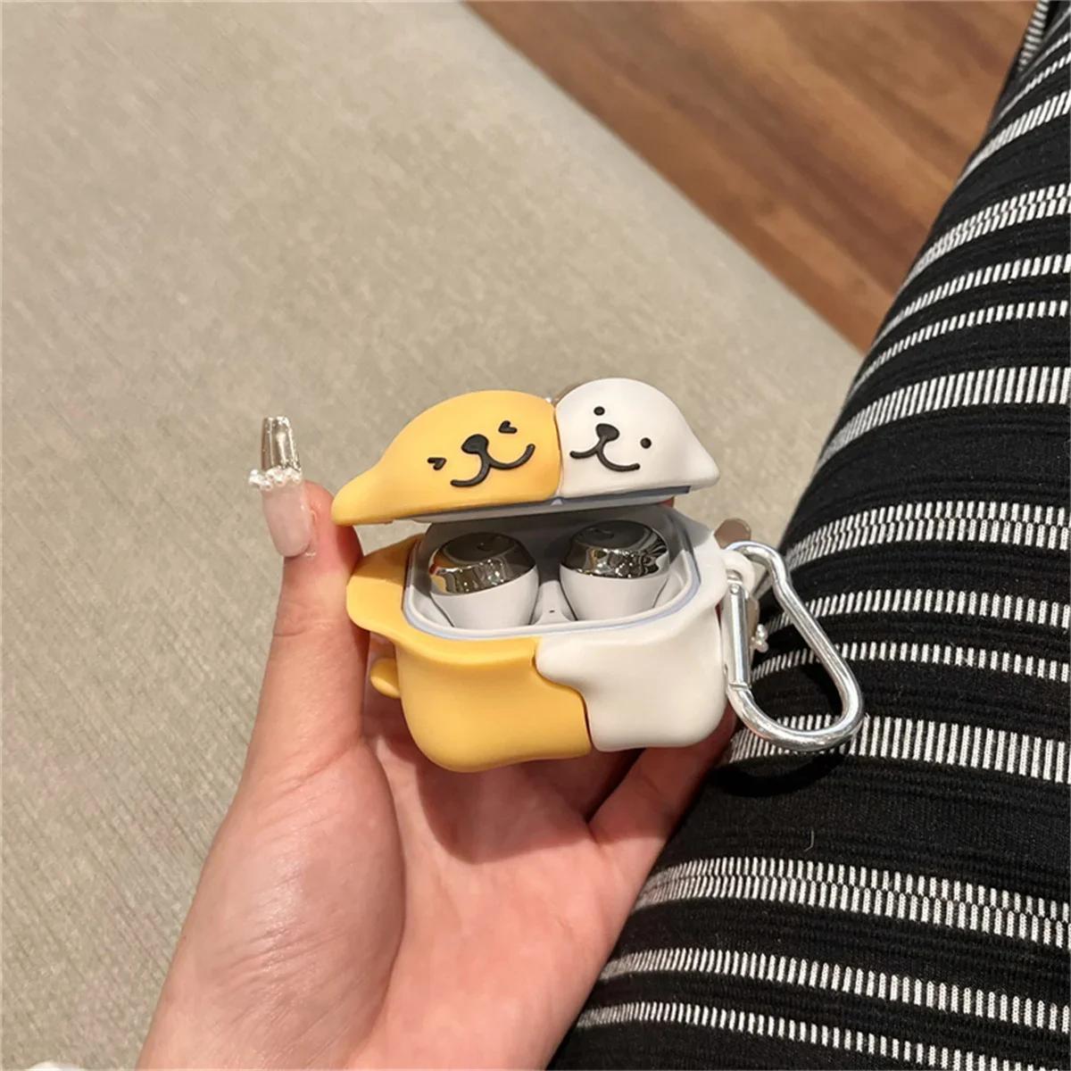 Capa de fone de ouvido com gancho, capa de silicone para Samsung Galaxy Buds Pro, Buds FE, Buds 2 Pro, Buds Live Design, fofo e engraçado - Image 1
