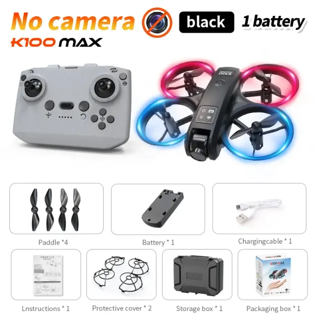 K100 Max Drone RC 4K Câmera Profissional HD Posicionamento Fluxo Óptico Dron Dobrável Quadricóptero