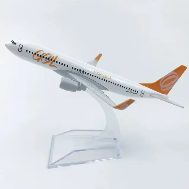 GOL Airlines B737 Modelo de Avião em Liga Metálica - Escala 1/400 - 16cm