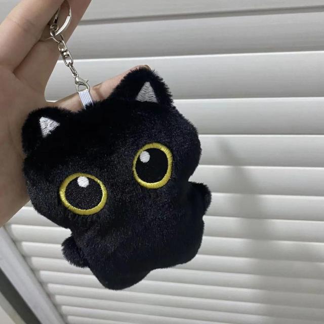 Boneca Gato Preto Luxuoso 10cm