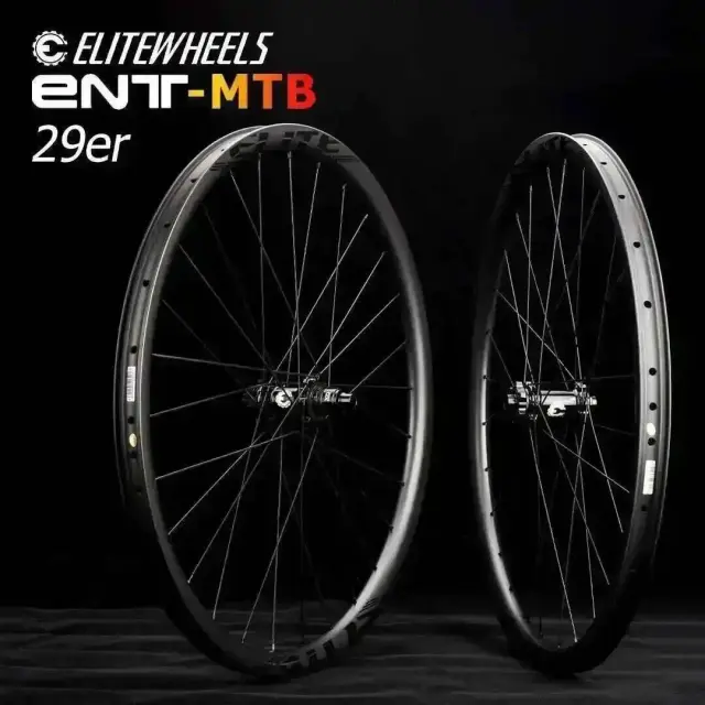 ELITEWHEELS Rodas MTB 29er Carbono Ultraleves 28mm Largura