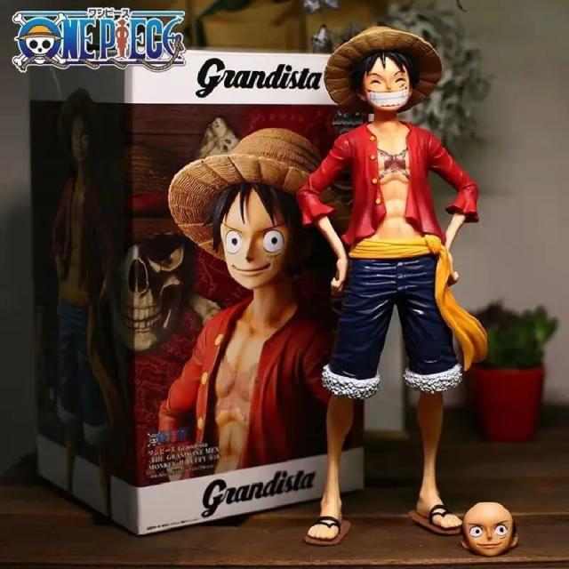 One Piece Figura Luffy 3 Formas 28cm Boneco Ação Estatueta Modelo Brinquedo