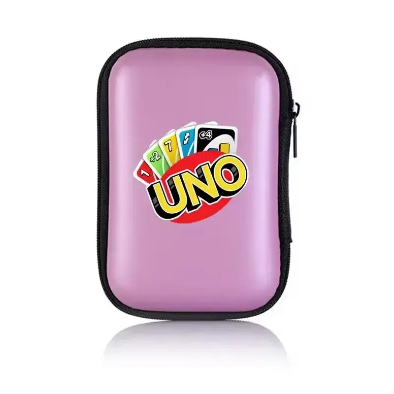 Venda quente novo uno caso de viagem com zíper transportar cartões de jogo de tabuleiro pacote de armazenamento para crianças ventilador entretenimento titular do cartão mini saco - Image 1