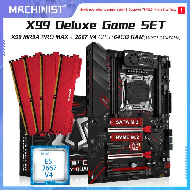 MACHINIST Placa-Mãe X99 MR9A PRO MAX ATX Suporta Xeon LGA2011-3
