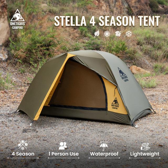 OneTigris Stella Barraca 4 Estações 1-2 Pessoas Leve 3000mm Impermeável