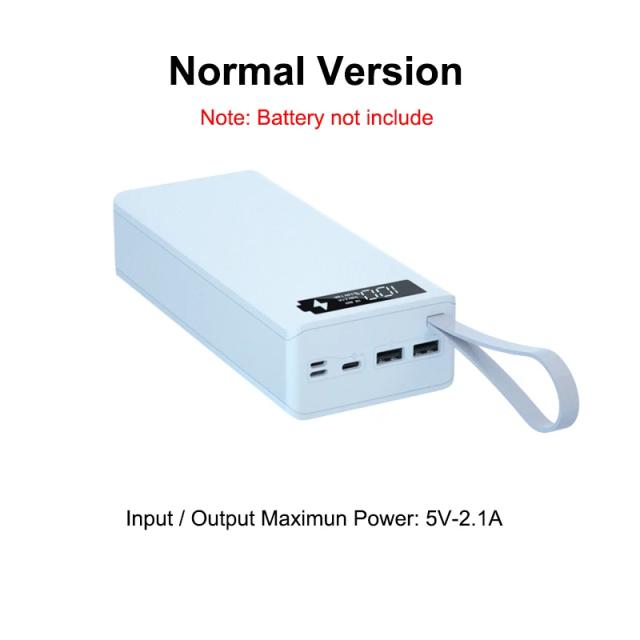 Carregador Power Bank DIY QC3.0 PD 16x18650 com Carregamento Sem Fio 10W