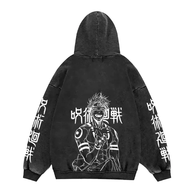 Julongsu Kaisen Hoodie Algodão Masculino/Feminino Toji Mangá Vintage Casual Pulôver Streetwear