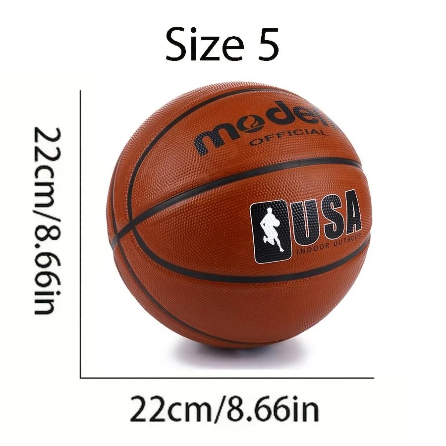 1pc oficial adulto adolescente basquete-marrom tamanho 4/5/6/7 basquete-borracha durável interior/exterior bola de jogo profissional - Image 1