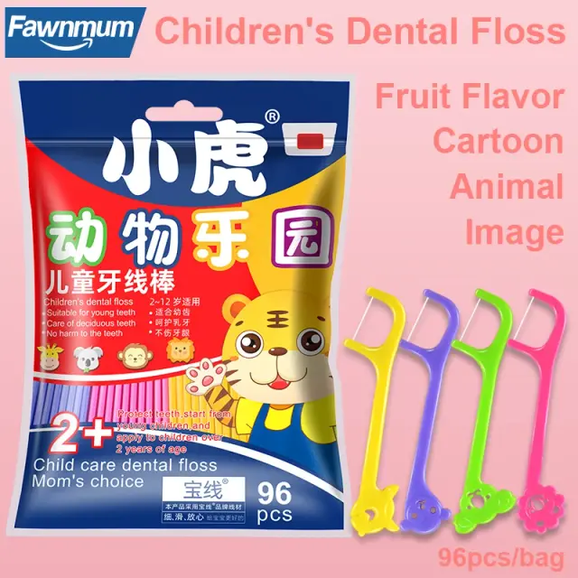 Fawnmum Fio Dental Infantil Urso 96 Peças