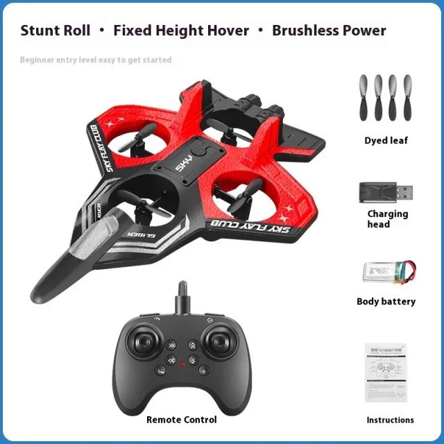 Avião RC EPP Luzes LED Flip Stunt 2.4G 4CH