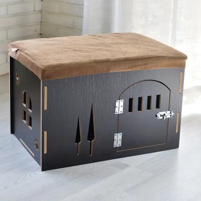 Gaiola Universal para Animais de Estimação: Canis de Madeira Ideal para Cães e Gatos em Quatro Estações, Perfeito para Varandas e Salas de Estar.
