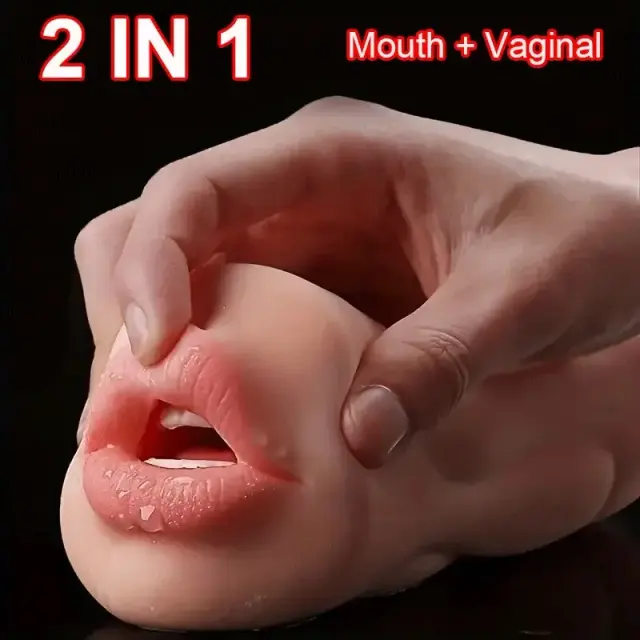 Masturbador Masculino 3 em 1 Realista Silicone 17cm