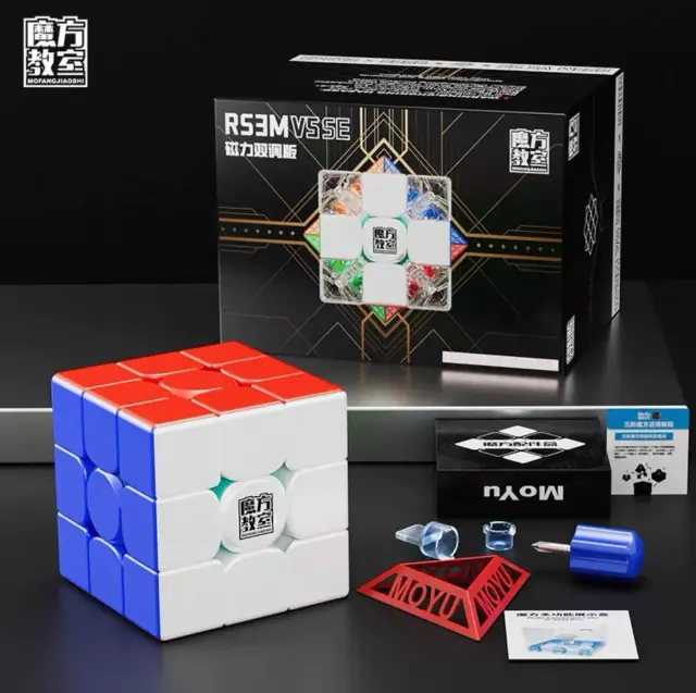 Moyu RS3M V5 SE Cubo Mágico 3x3 Maglev Bola-Núcleo Sem Adesivo