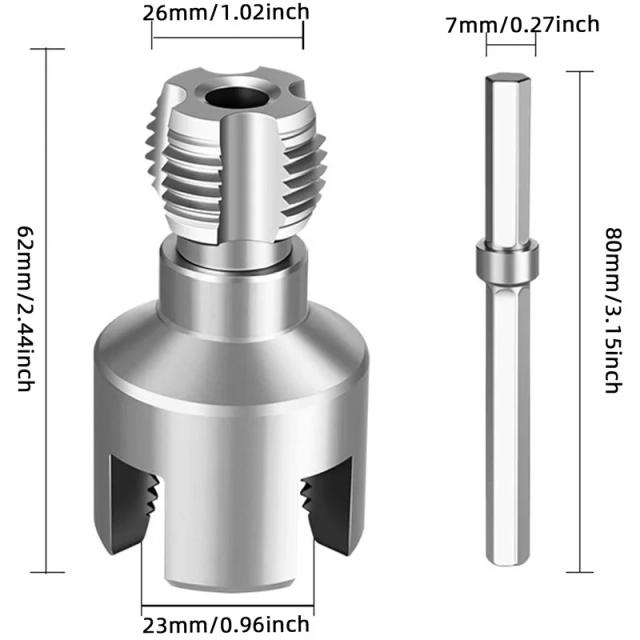 LIDIAO Kit de Rosqueamento de Tubos Internos e Externos 1/2" 3/4"