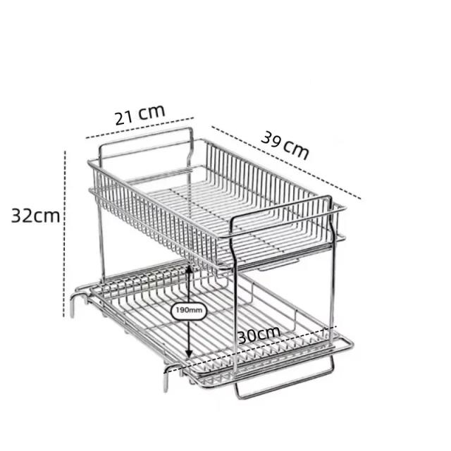 Tryhomy Cesta de Drenagem IGT Aço Inoxidável Suporte Duplo para Acampamento
