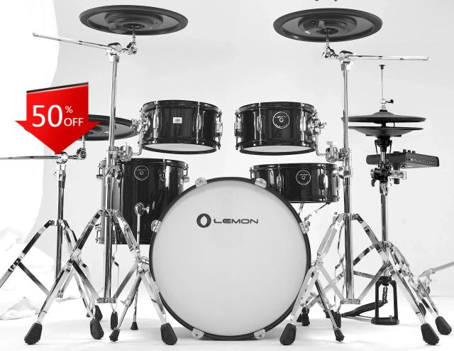 Conjunto de bateria eletrônica Lemon Drum E Drum T950 Mesh Head 9 peças