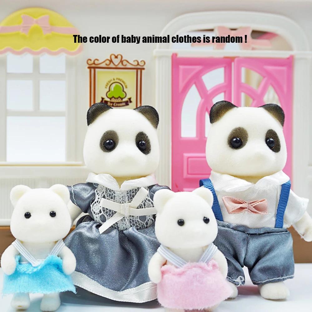 Dollhouse Miniatures Pretend Play for Girl, Easter Bunny, Family Forest Animais, Coelho, Urso, Rena, Acessórios Presente, Escala 1:12 - Image 1