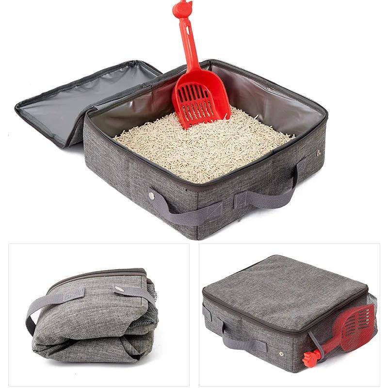 Caixa dobrável para gatos ao ar livre, bandeja impermeável do toalete, Pet Cat Bedpans, Pet Cat Sand Box para gatos, Pet Shop - Image 1