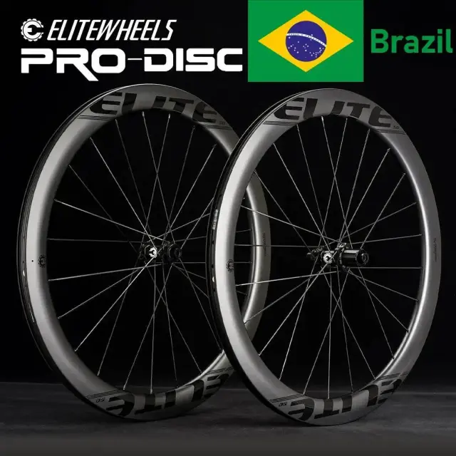 Elitewheels Rodado 50mm Carbono 700c Clincher Tubeless