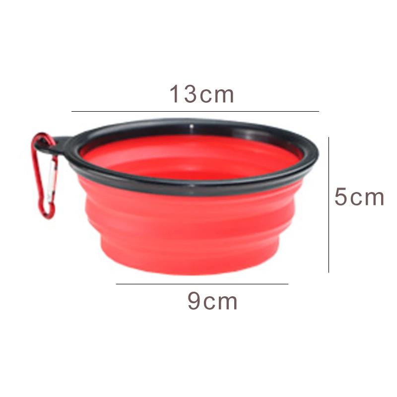 Dobrável Silicone Dog Bowl, Viagem ao ar livre, cachorro portátil Food Container, Dog Feeder, Pet Supplies, 350ml - Image 1