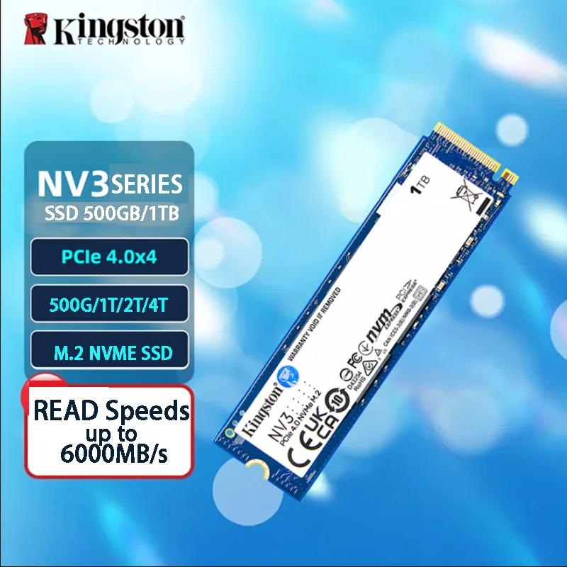 Kingston SSD NV3 NVMe PCIe Gen 4.0x4 M.2 2280 500GB 1TB 2TB Unidade de estado sólido interna para PC laptop desktop - Image 1