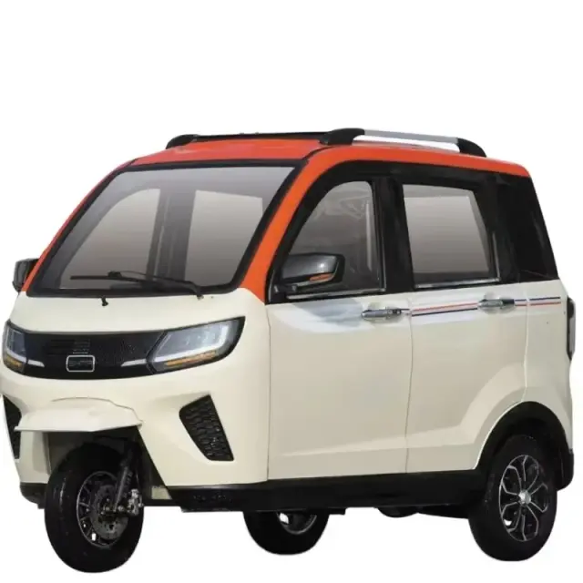 Triciclo Elétrico Adulto 4 Portas 3 Assentos Próximo Cabine 3 Rodas