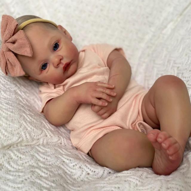Npk Boneca Bebê Reborn 18 Polegadas Prado Corpo Macio Artesanal Pele 3D