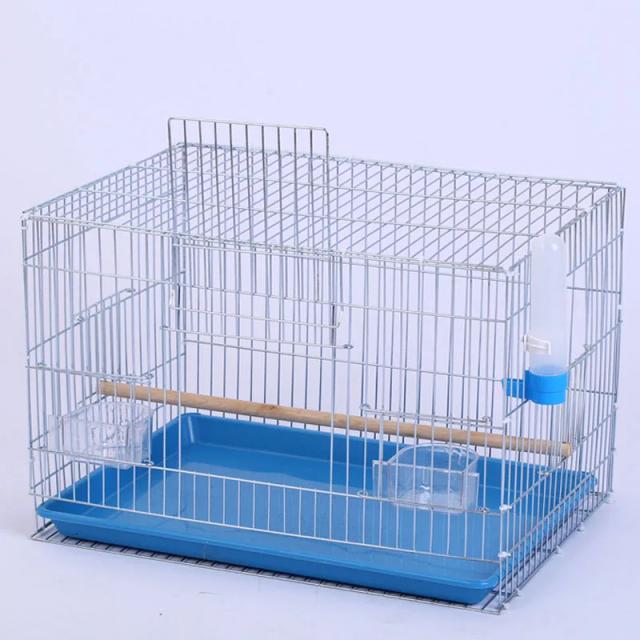 Gaiola Grande de Aço Inoxidável para Reproduzir Papagaios com Alimentadores e Ninho DIY - 60x40x40cm, Antiferrugem e Durável